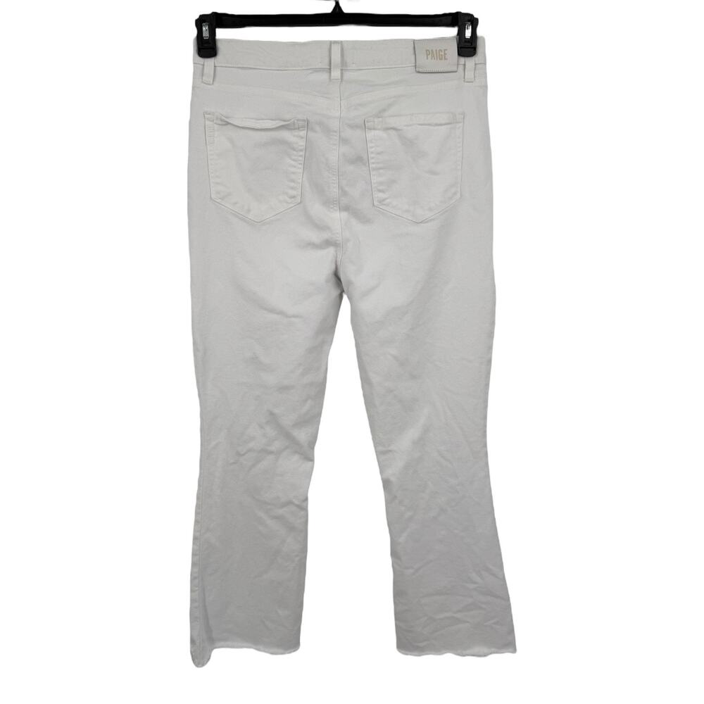 Paige Claudine Claudine Flared Ankle-Crop Jeans white size 32 - Picture 4 of 6